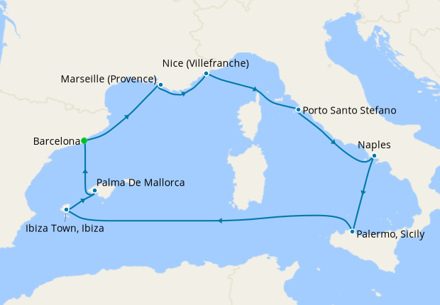 Cruise Itinerary Map