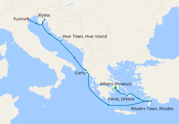 Cruise Itinerary Map