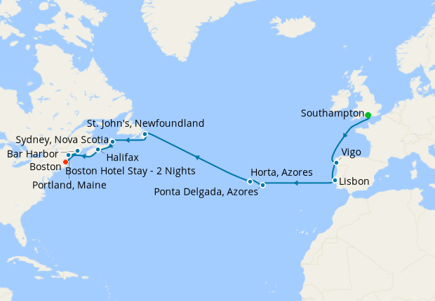 Cruise Itinerary Map