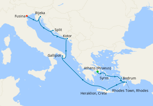 Cruise Itinerary Map