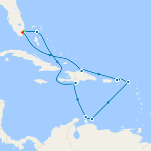 Southern Caribbean with Miami Beach Stay