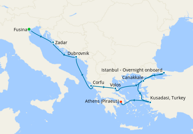 Cruise Itinerary Map