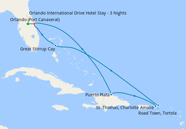 Cruise Itinerary Map
