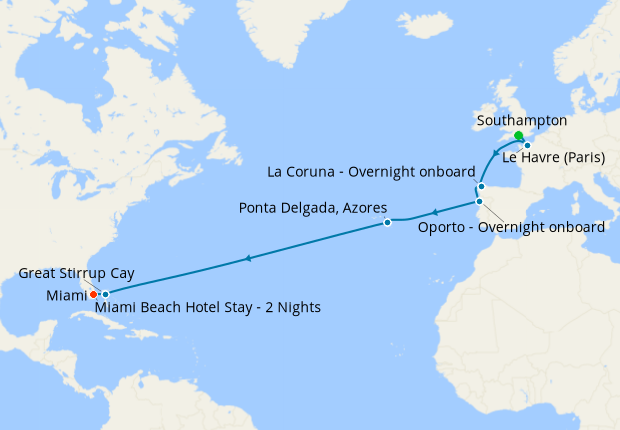 Cruise Itinerary Map