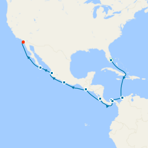 Panama Transit, Costa Rica & Mexico with Miami Beach Stay