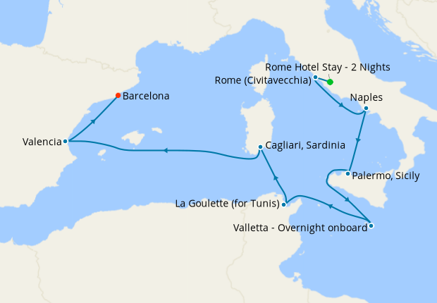 Cruise Itinerary Map