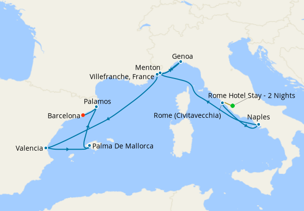 Cruise Itinerary Map