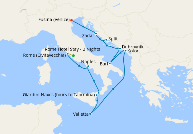Cruise Itinerary Map