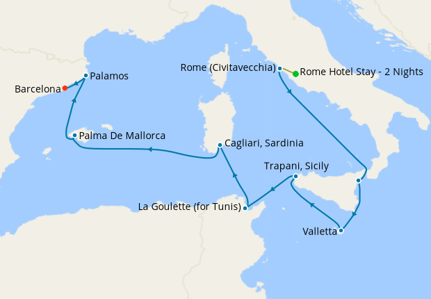 Cruise Itinerary Map