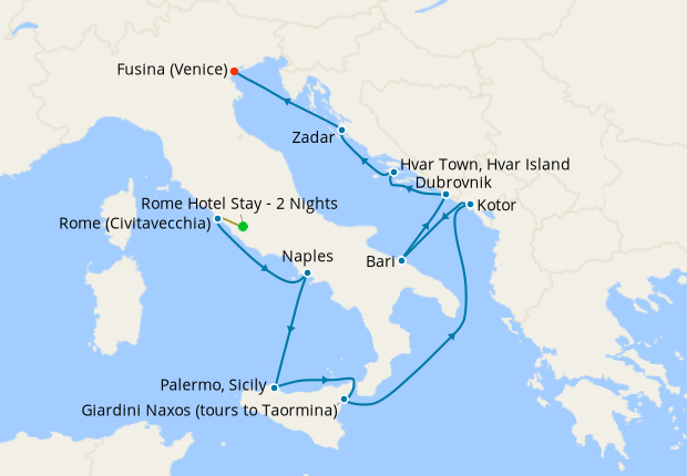 Cruise Itinerary Map