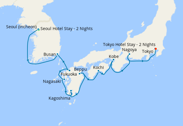 Cruise Itinerary Map