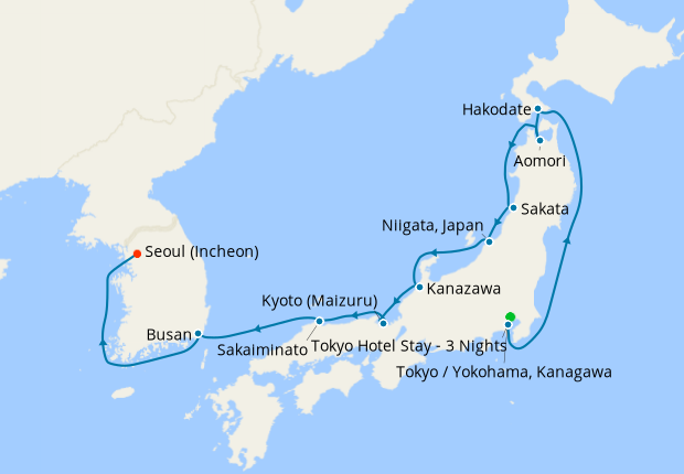 Cruise Itinerary Map
