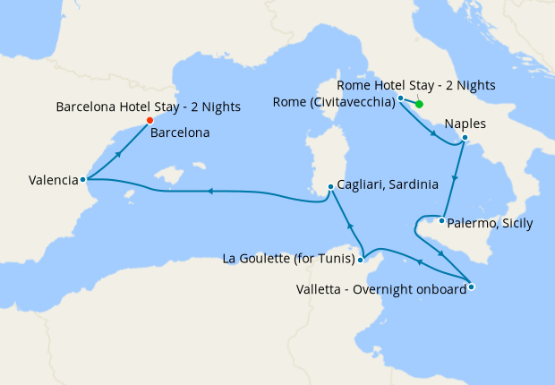 Cruise Itinerary Map