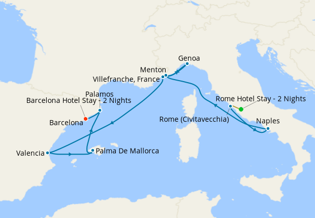 Cruise Itinerary Map