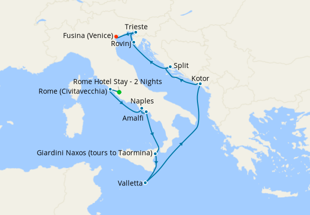 Cruise Itinerary Map