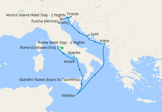 Cruise Itinerary Map