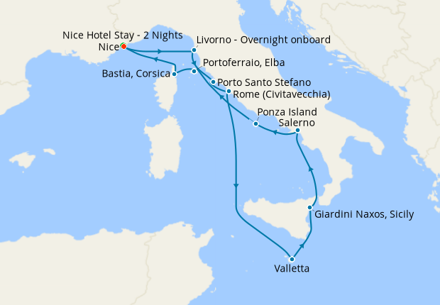 Cruise Itinerary Map