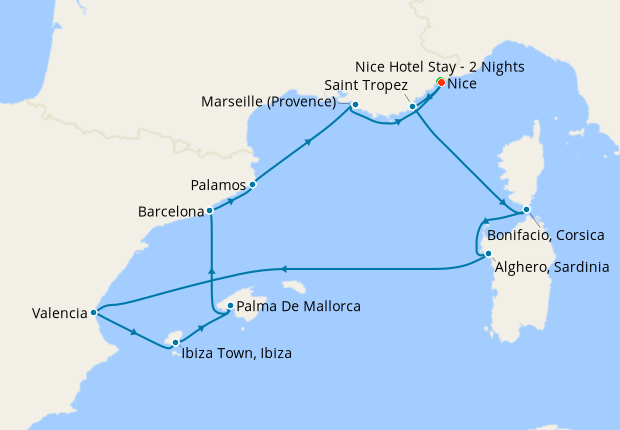 Cruise Itinerary Map