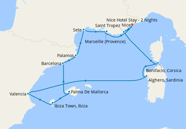 Cruise Itinerary Map