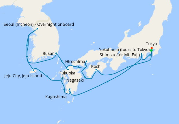 Cruise Itinerary Map