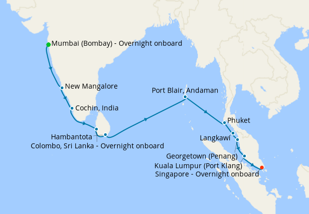 Cruise Itinerary Map