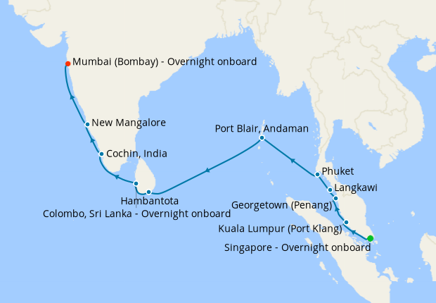 Cruise Itinerary Map