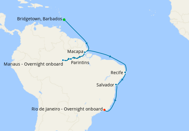 Cruise Itinerary Map