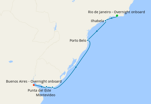 Cruise Itinerary Map