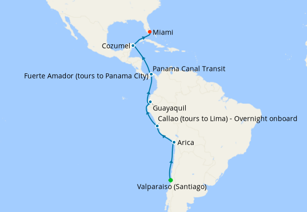 Cruise Itinerary Map