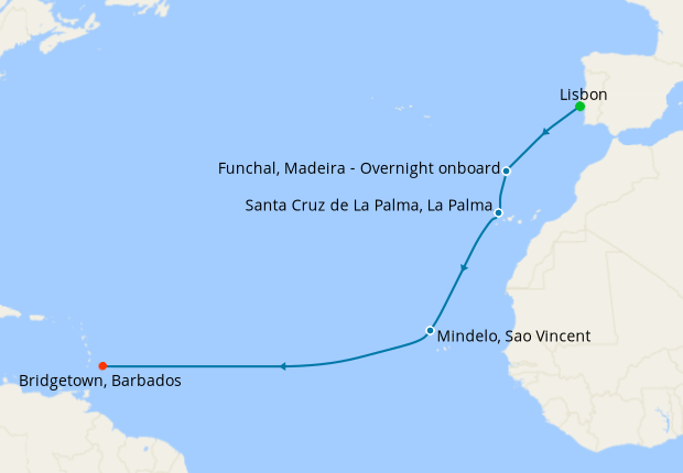 Cruise Itinerary Map