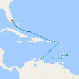 East & South Caribbean from Bridgetown