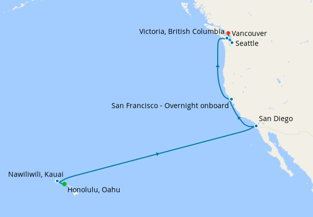 Cruise Itinerary Map