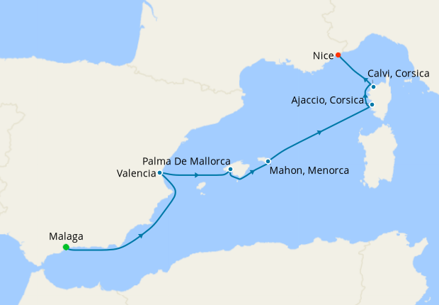 Cruise Itinerary Map