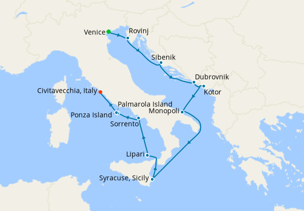 Cruise Itinerary Map