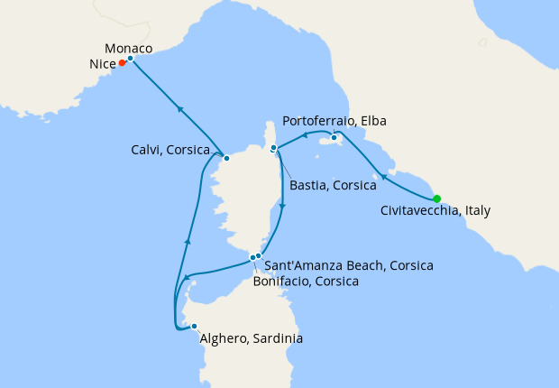 Cruise Itinerary Map