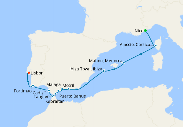 Cruise Itinerary Map