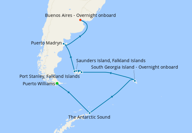 Cruise Itinerary Map