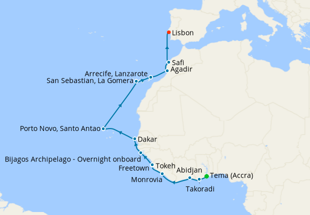 Cruise Itinerary Map