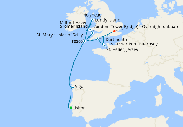 Cruise Itinerary Map