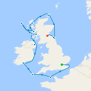 British Isles from London