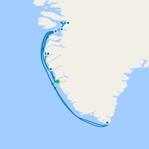 Greenland with Disko Bay from Nuuk