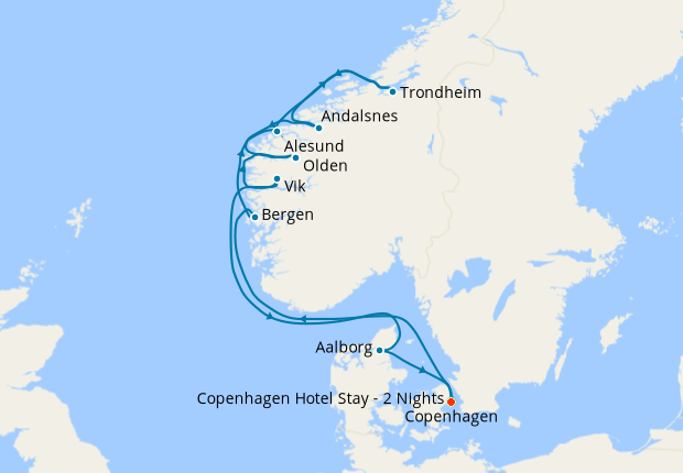 Cruise Itinerary Map