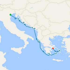 Greece, Montenegro, Croatia