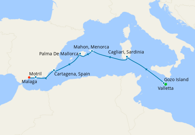 Cruise Itinerary Map