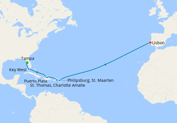 Cruise Itinerary Map