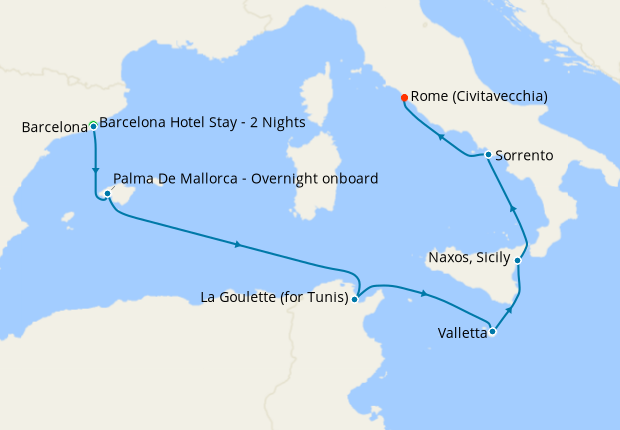 Cruise Itinerary Map