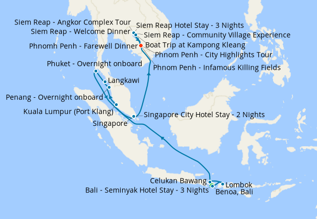 Map of the cruise map