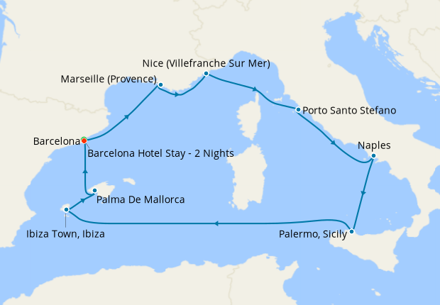 Cruise Itinerary Map