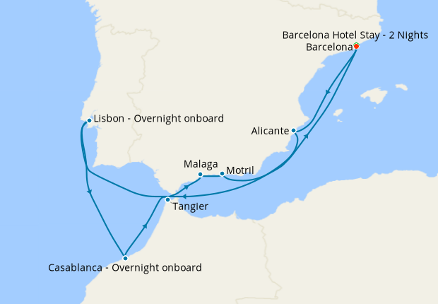 Cruise Itinerary Map
