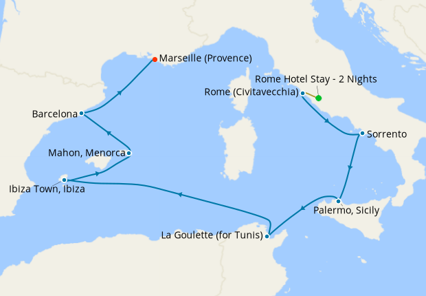 Cruise Itinerary Map